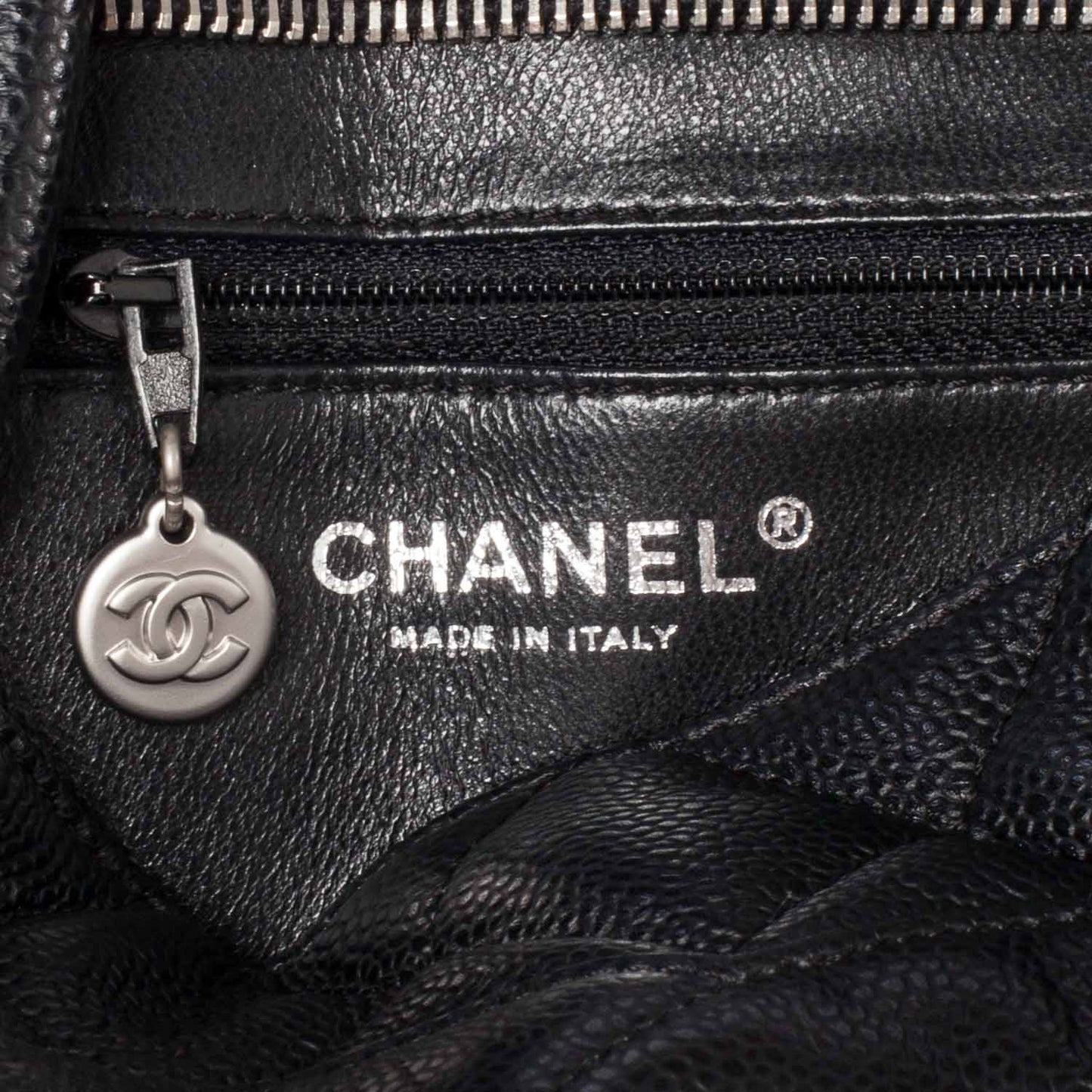 Caviar Medallion Tote Black