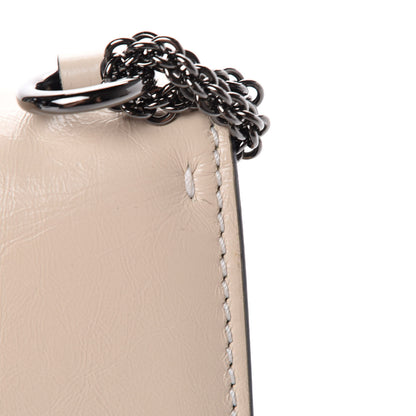 Valentino Garavani Craquele Calfskin Medium Glam Lock Rockstud Flap Light Ivory 12 of 15