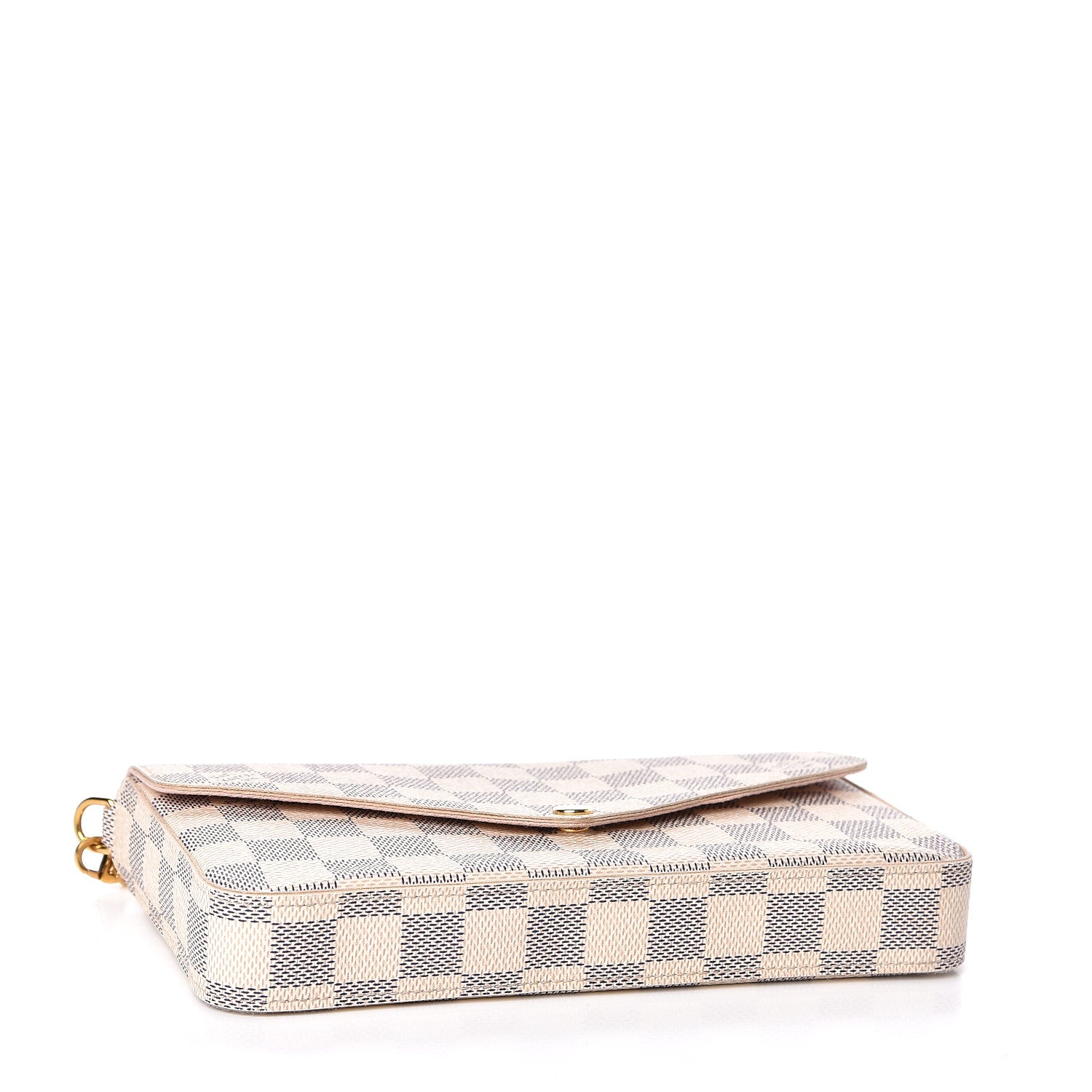 Louis Vuitton Damier Azur Pochette Felicie Chain Wallet Rose Ballerine 4 of 13