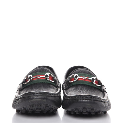 Gucci Road Calfskin Web Womens Horsebit Driver Loafers 35.5 Black 2 of 9
