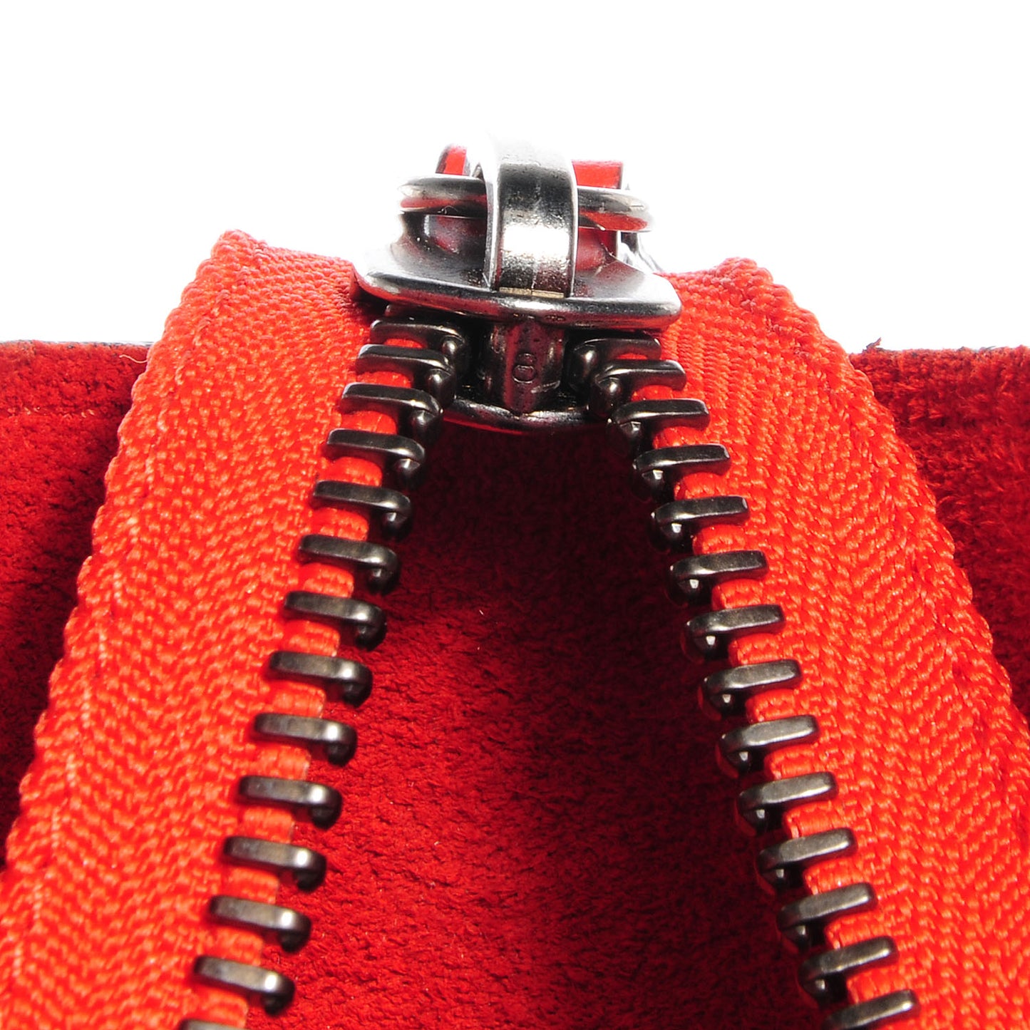 Drummed Leather Micro Luggage Coquelicot