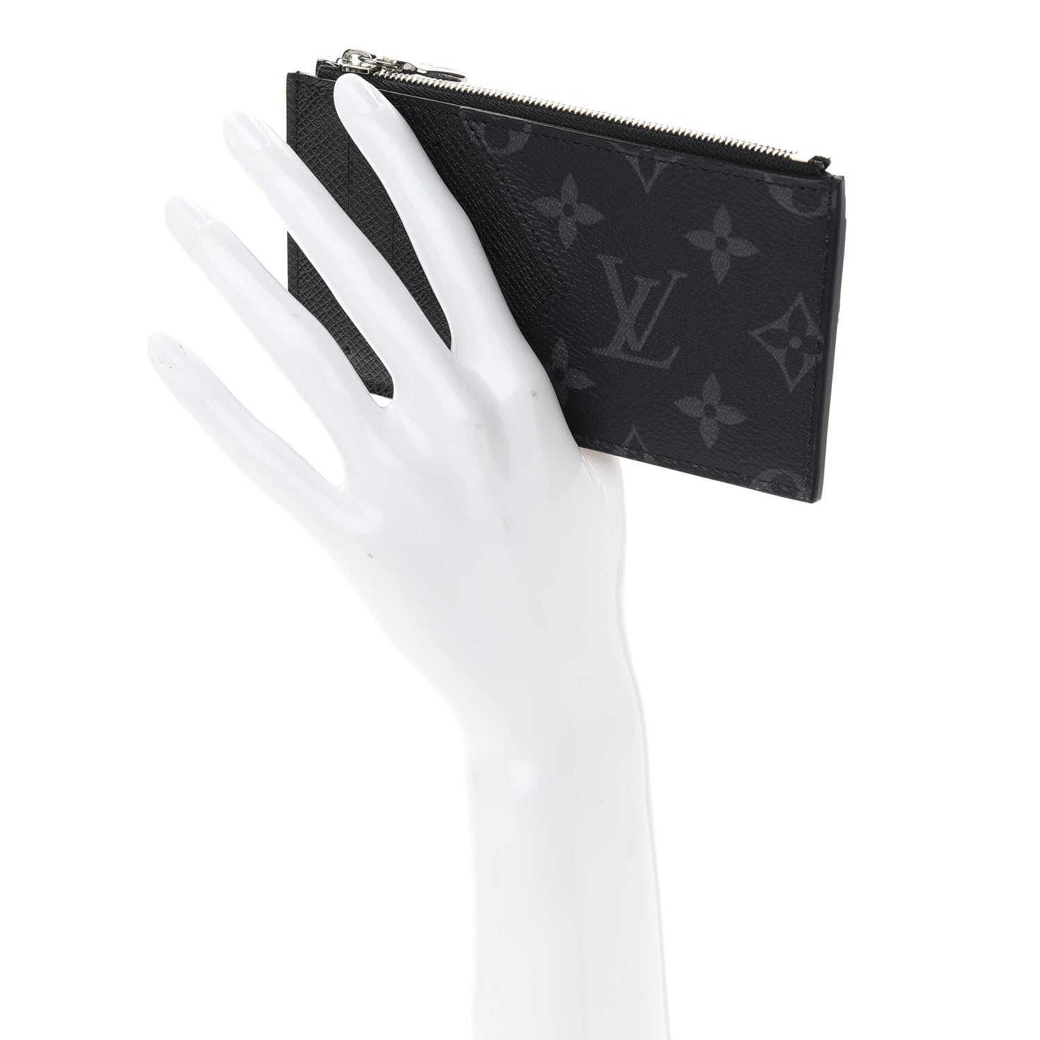 Louis Vuitton Monogram Eclipse Taiga Coin Card Holder 2 of 7