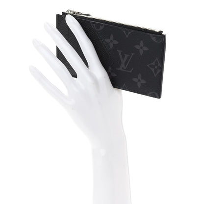 Louis Vuitton Monogram Eclipse Taiga Coin Card Holder 2 of 7
