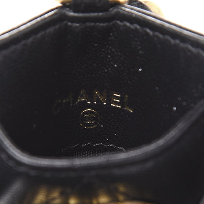 Chanel Goatskin Quilted Chanel 19 Card Holder On Chain Black 5 of 7