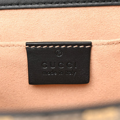 Gucci GG Supreme Monogram Bees Small Padlock Shoulder Bag Black 6 of 14