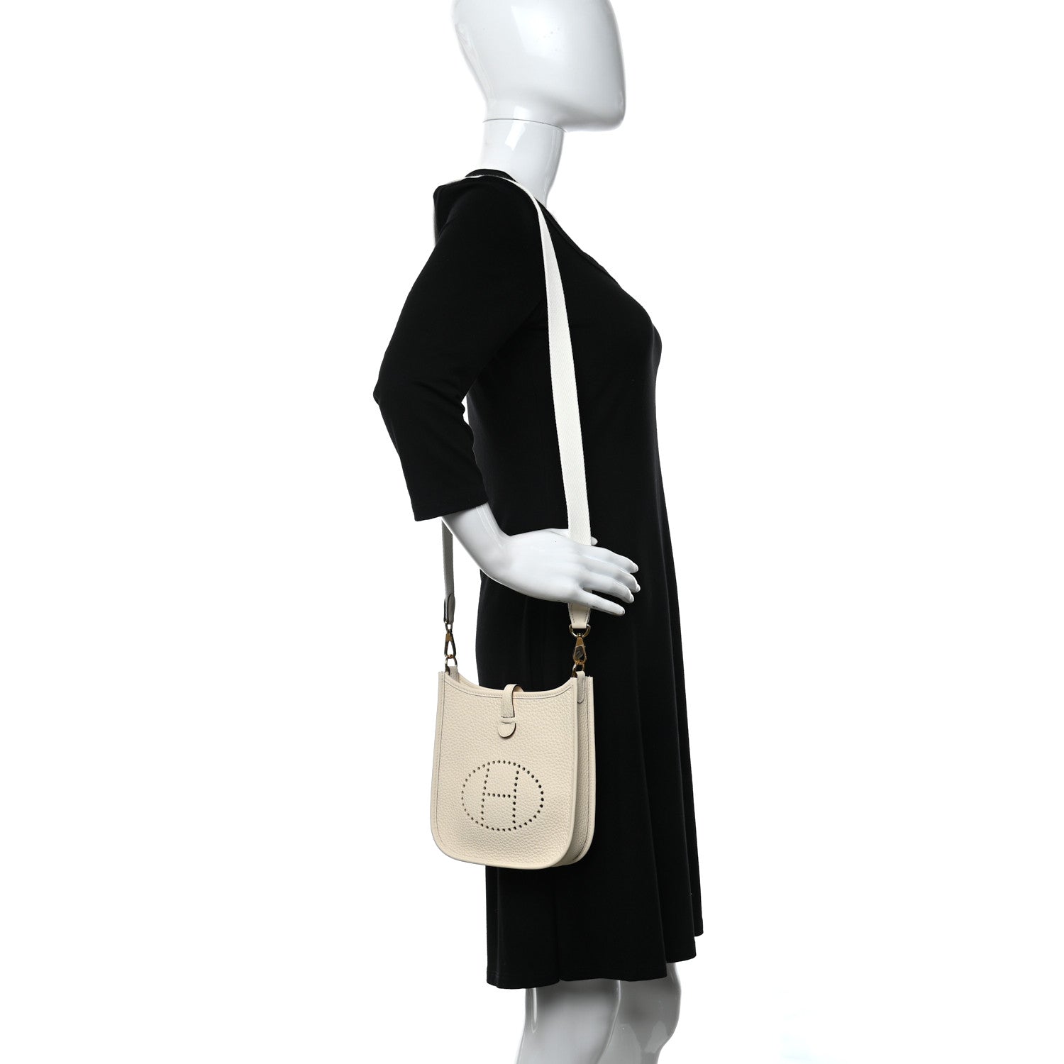 Hermes Taurillon Clemence Amazone Evelyne TPM Nata Craie 2 of 9