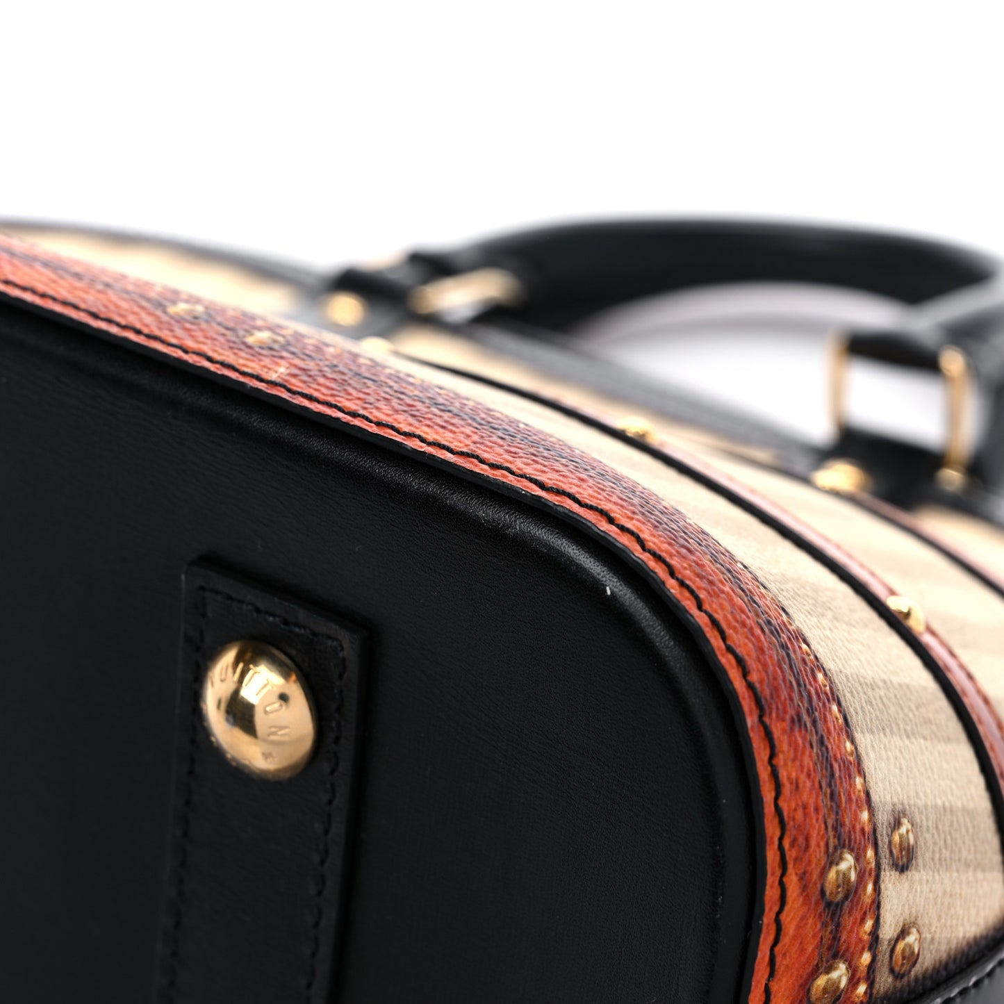 Transformed Canvas Patent Time Trunk Alma PM Beige
