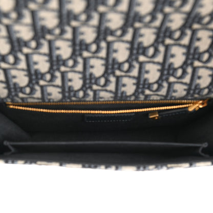Christian Dior Oblique 30 Montaigne Flap Bag Blue 5 of 8