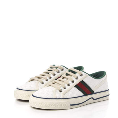 Gucci Jacquard Mini GG Monogram Web Womens 1977 Tennis Sneakers 37 White 3 of 8
