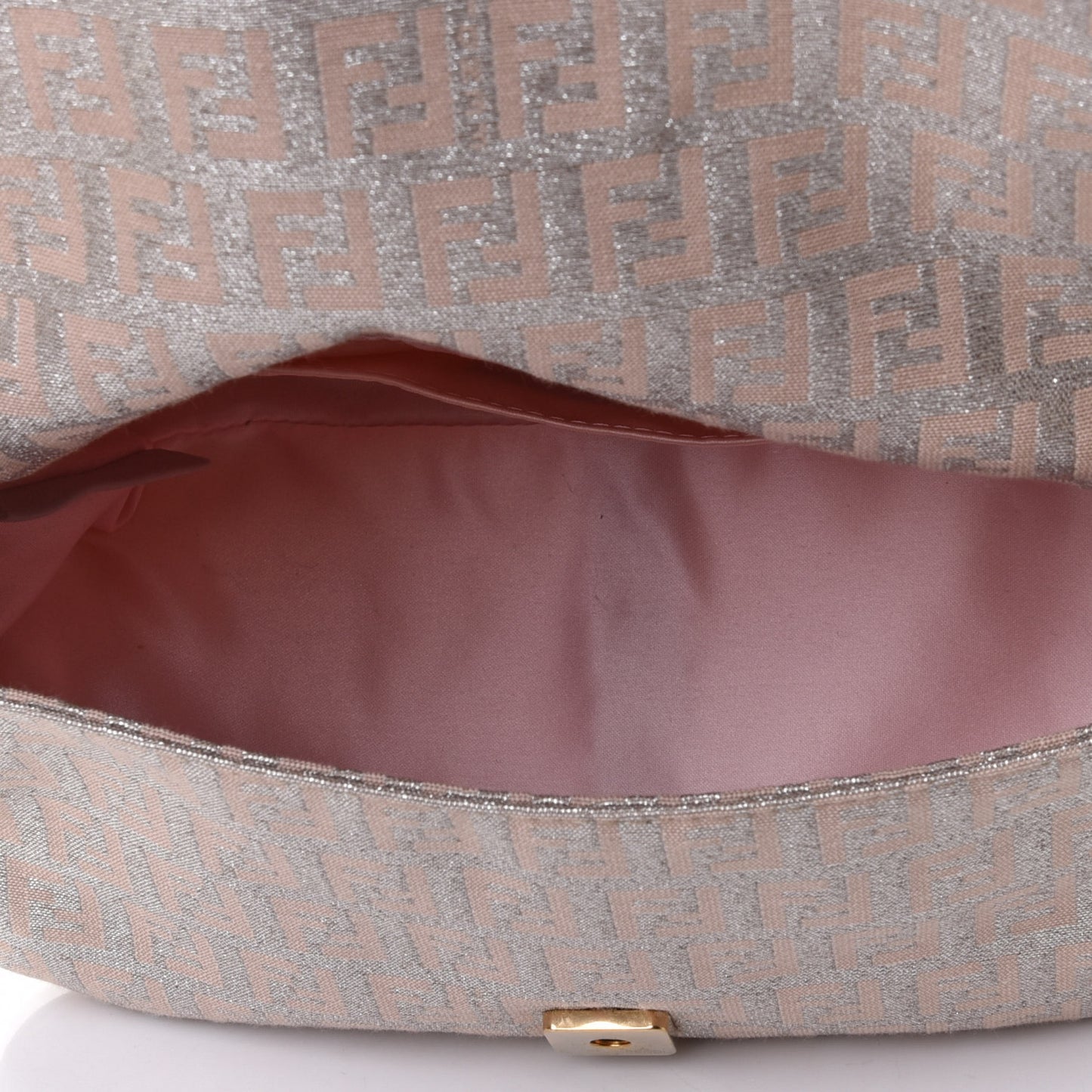 Metallic Jacquard Zucchino Suede Mini Mama Baguette Cipria Argento Grigio