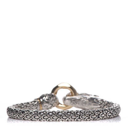 John Hardy Sterling Silver 18K Yellow Gold 6mm Naga Dragon Bracelet 4 of 6