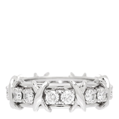 Tiffany Platinum Diamond Schlumberger Sixteen Stone Ring 52 6 1 of 6