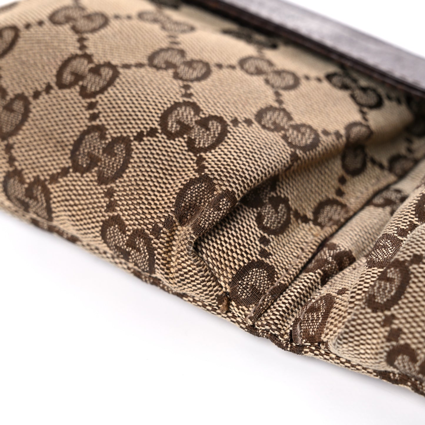 GG Monogram Web Double Pocket Belt Bag Dark Brown