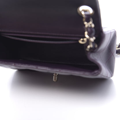 Chanel Lambskin Quilted Mini Square Flap Dark Purple 5 of 11