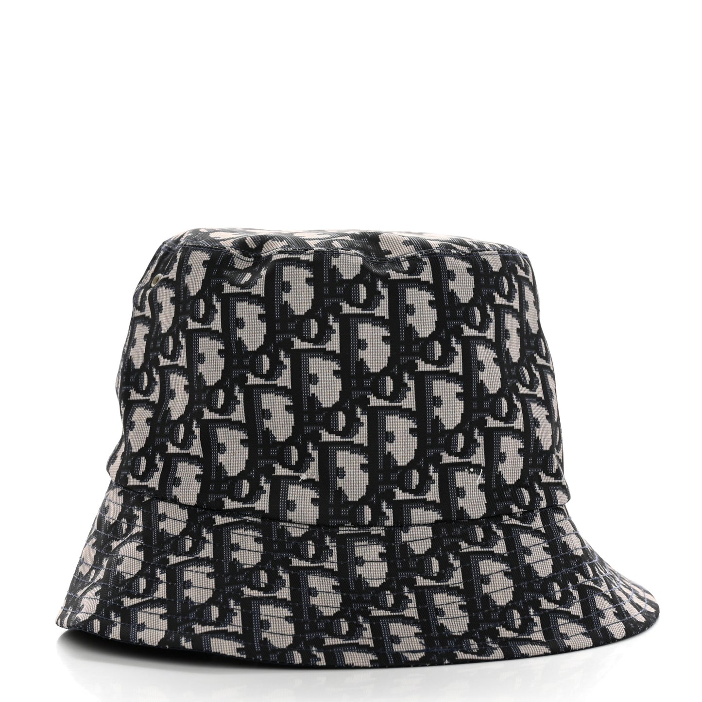 Oblique Jacquard Bucket Hat Blue