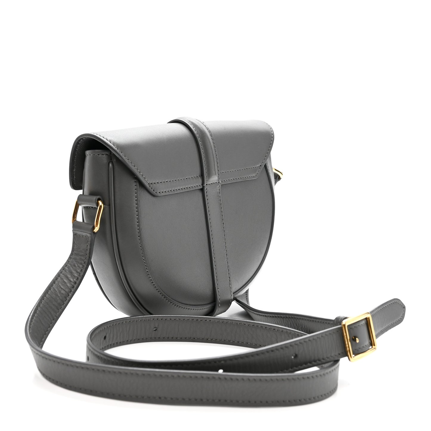 Satinated Calfskin Besace Small 16 Grey