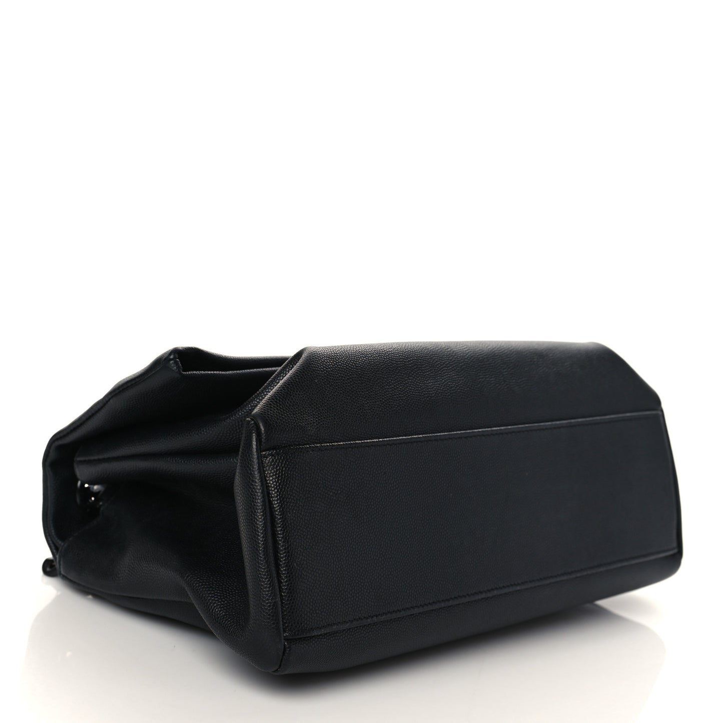 Grain De Poudre Medium West Hollywood Monogram Fold-Over Black