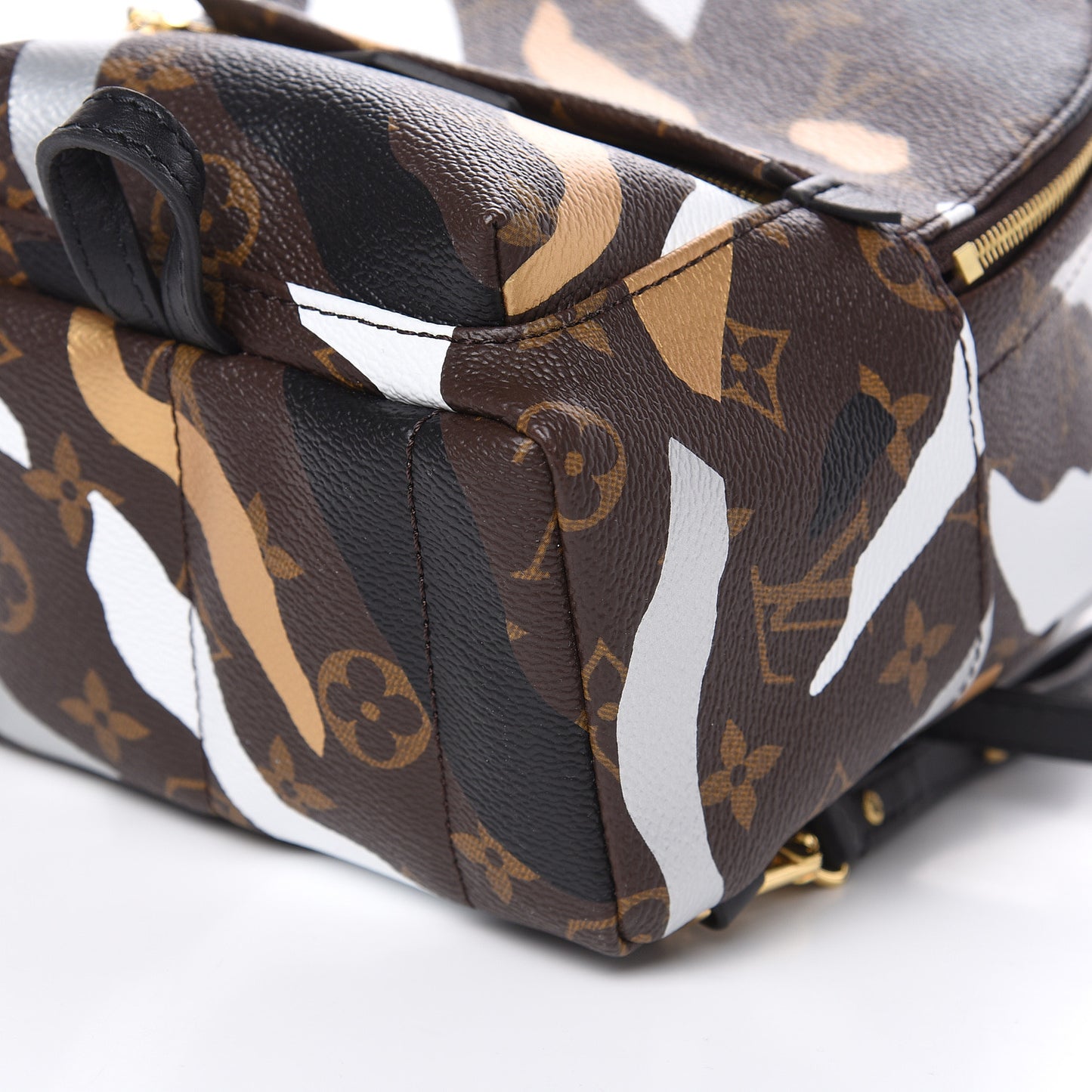 X LOL Monogram Palm Springs Backpack Mini Gold Silver