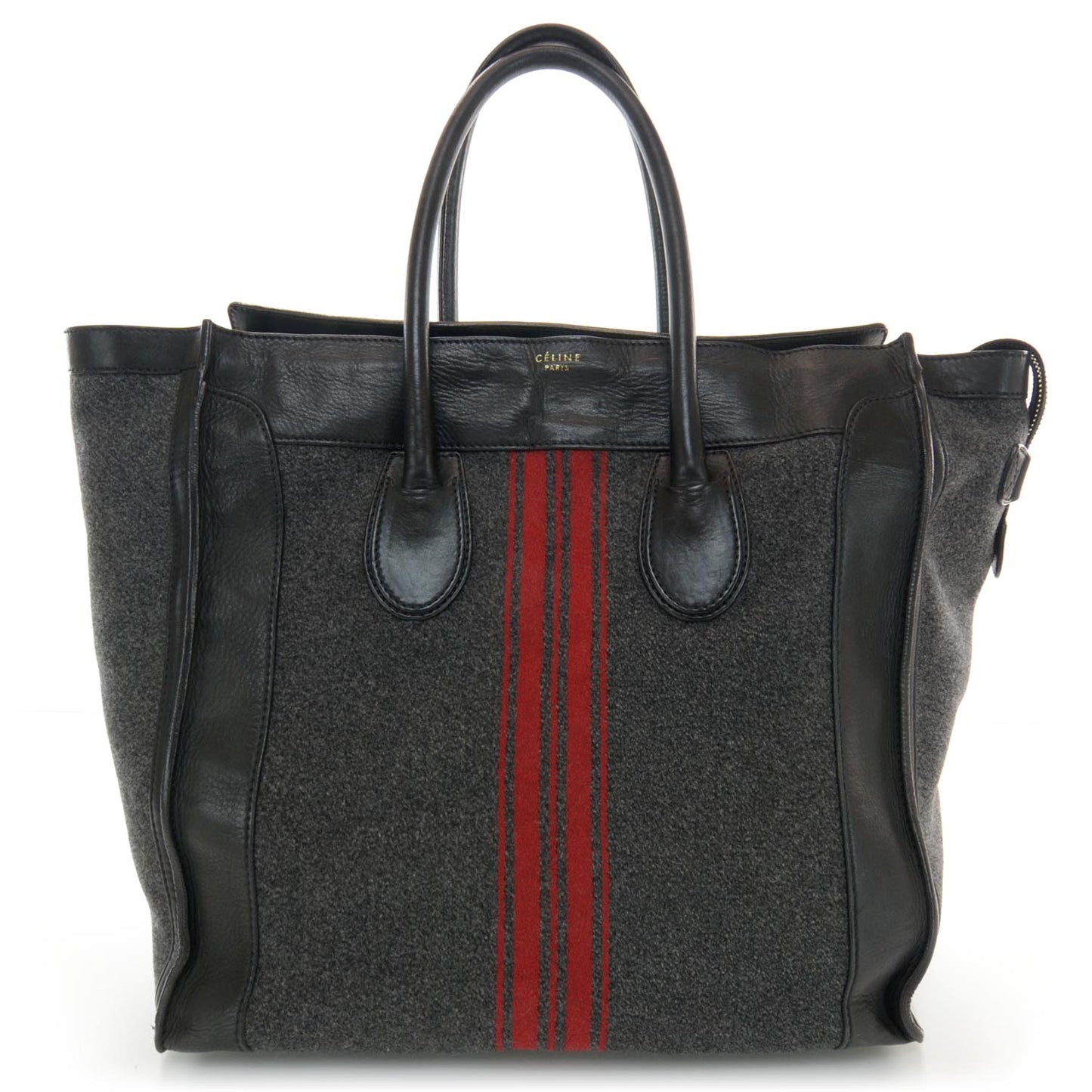 Wool Racer Stripe Medium Luggage