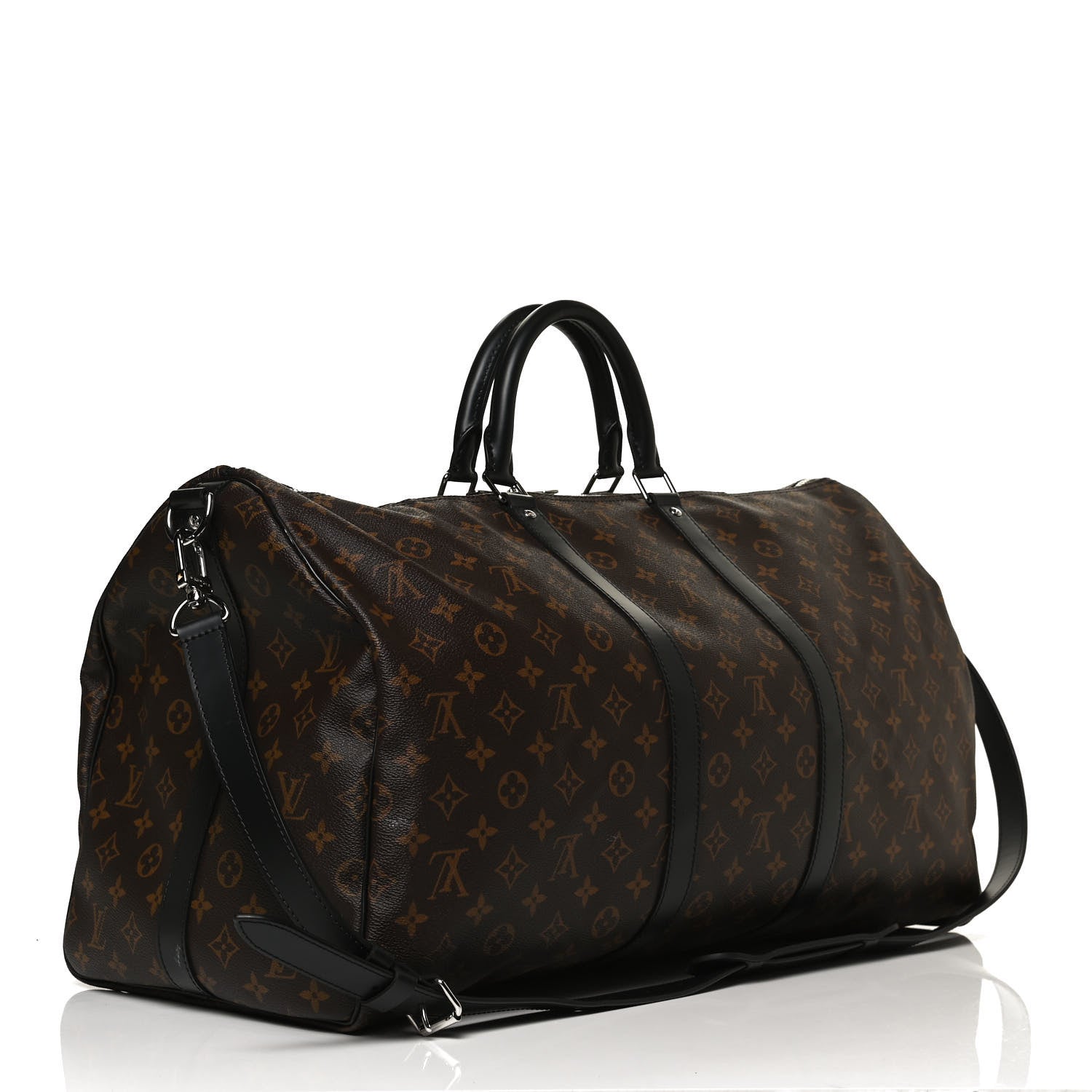 Louis Vuitton Monogram Macassar Keepall Bandouliere 55 2 of 13