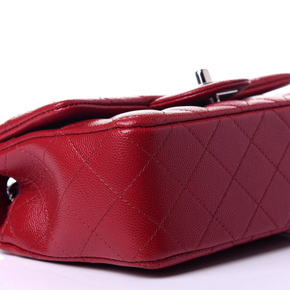 Chanel Caviar Quilted Mini Rectangular Flap Red 9 of 11