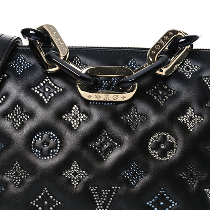 Louis Vuitton Lambskin Crystal Embellished Monogram Coussin BB Black 6 of 10