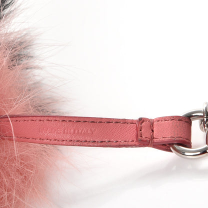 Fendi Fox Fur Y ABCharm Bag Charm Pink Black 5 of 6