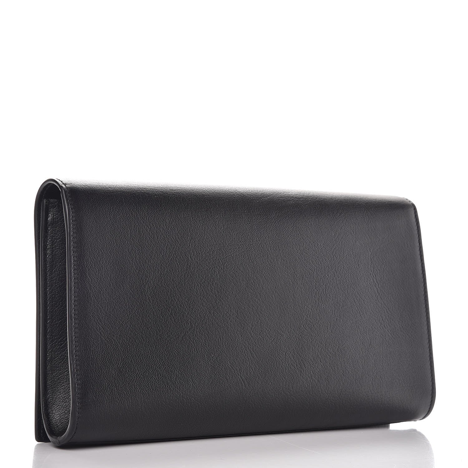 Saint Laurent Calfskin Monogram Large Belle De Jour Clutch Black 4 of 8
