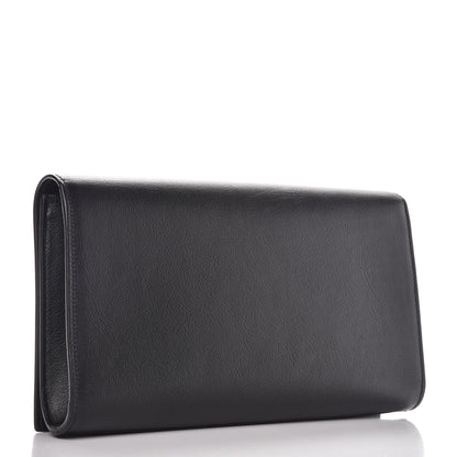 Saint Laurent Calfskin Monogram Large Belle De Jour Clutch Black 4 of 8