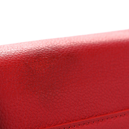 Saint Laurent Grained Calfskin Medium Monogram Sunset Satchel Red 12 of 12