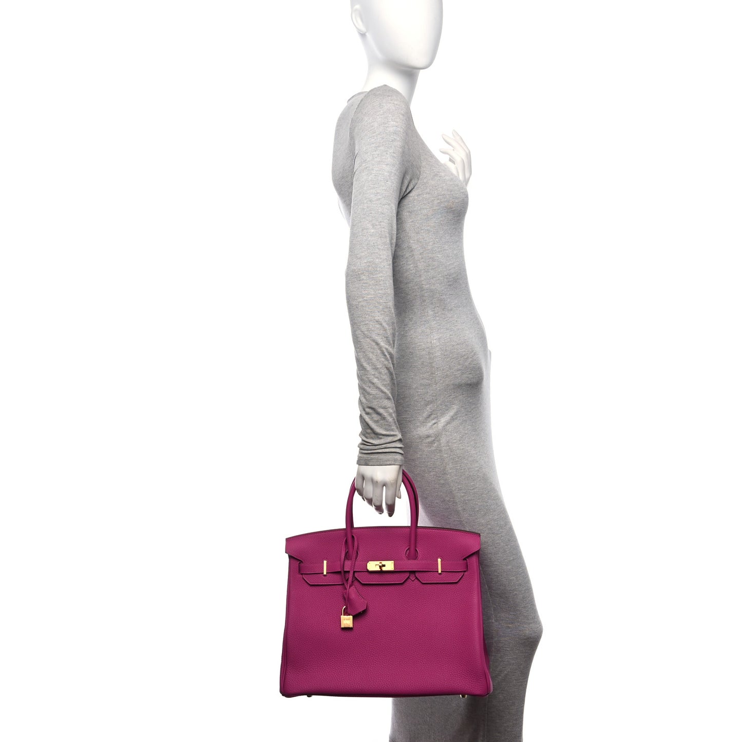 Togo Horseshoe Birkin 35 Rose Poupre Rose Extreme
