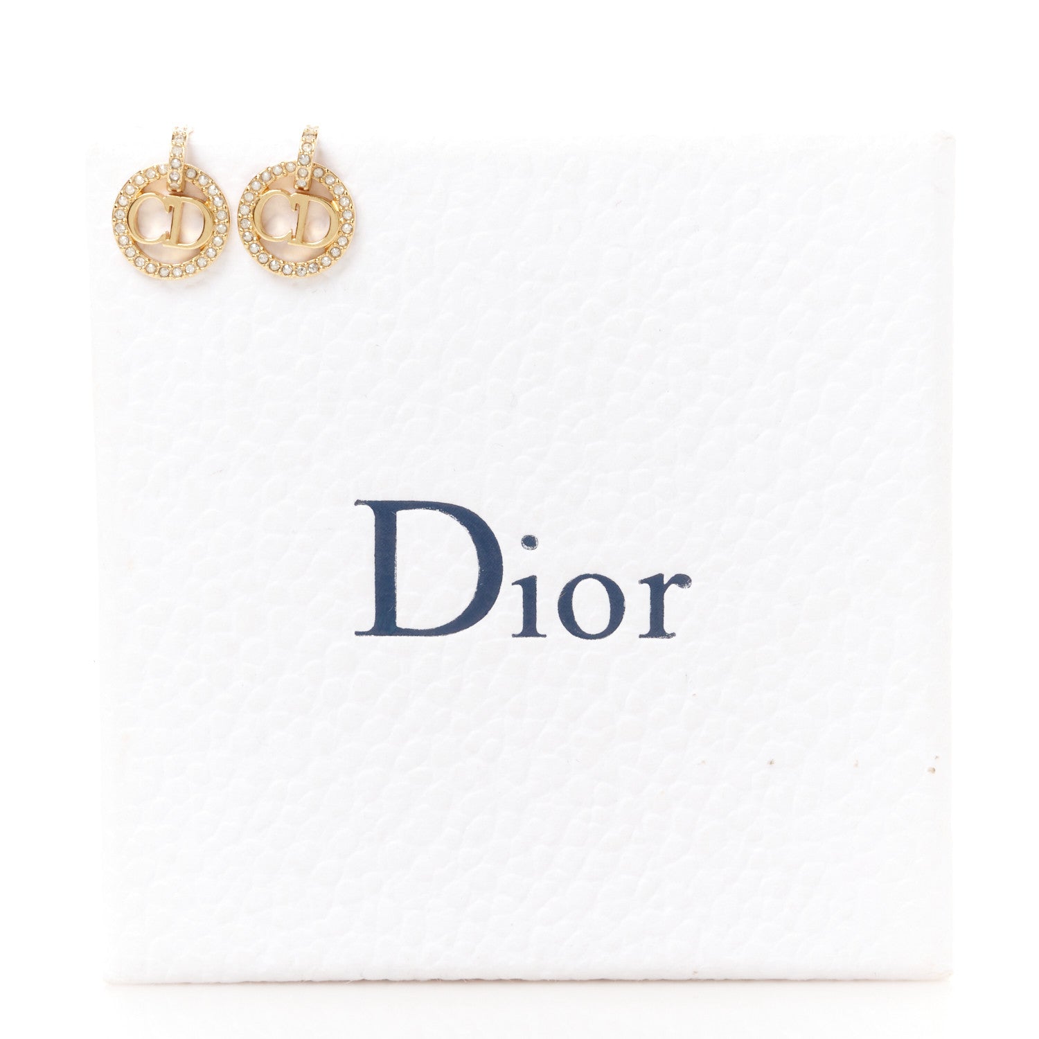 Christian Dior Metal Crystal Petit CD Earrings Gold 5 of 5