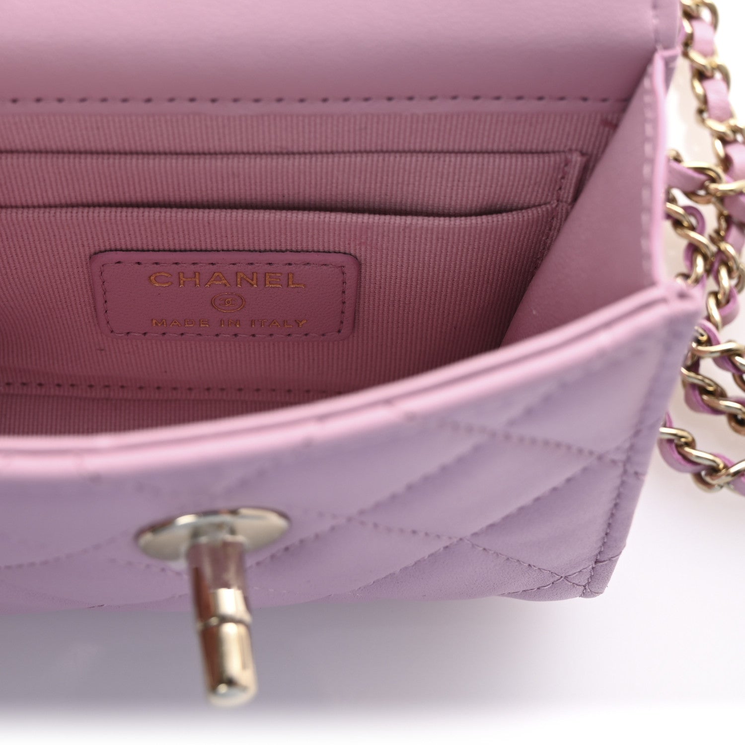 Chanel Lambskin Quilted Mini Trendy CC Clutch With Chain Pink 6 of 10