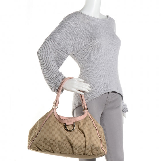 Monogram Large D Gold Shoulder Bag Pink