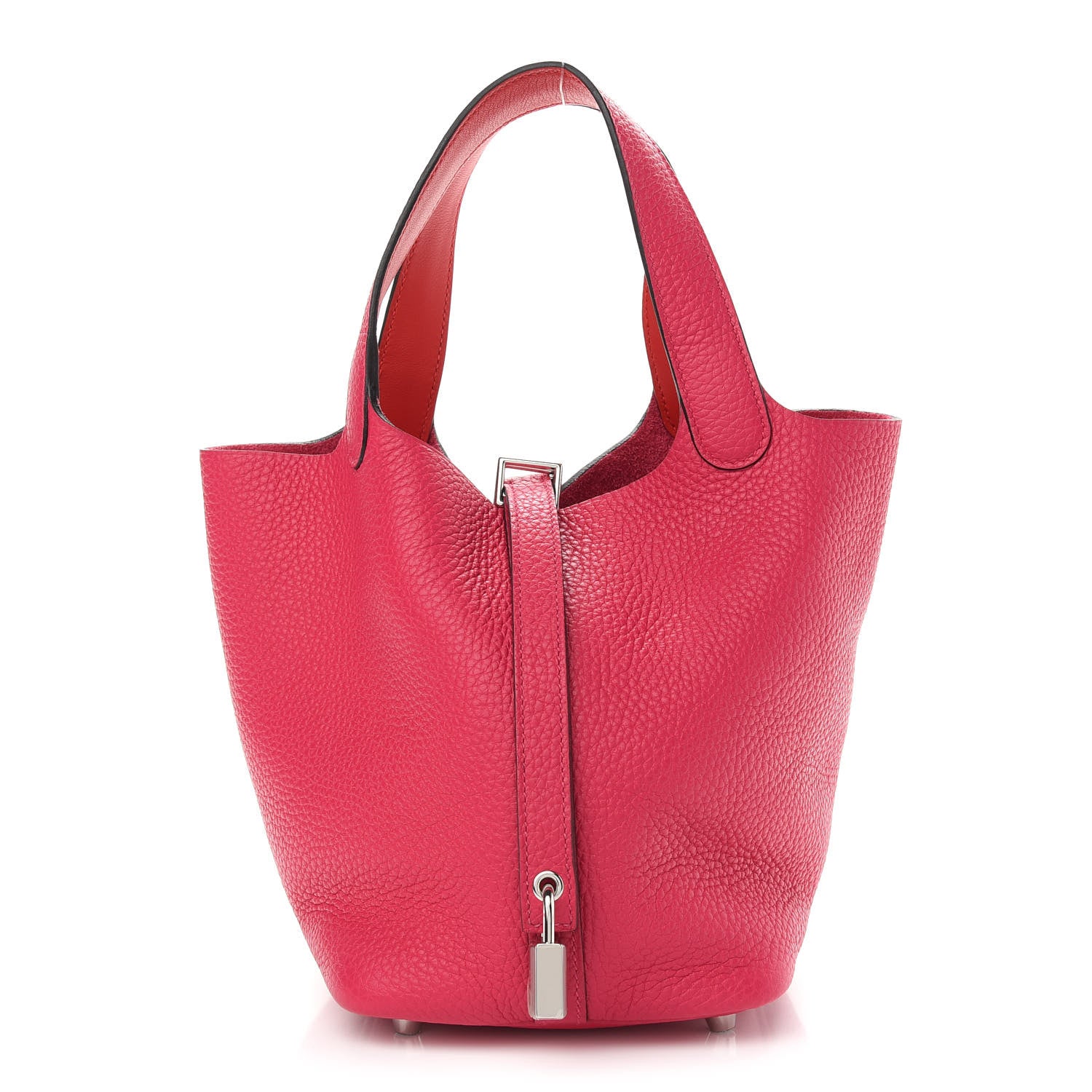 Hermes Taurillon Clemence Swift Eclat Picotin Lock 18 PM Rose Mexico Rouge De Coeur 1 of 8