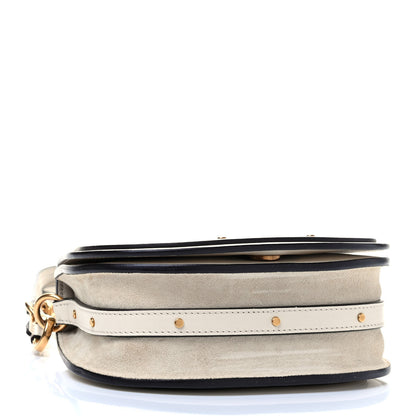 Chloe Calfskin Suede Small Nile Bracelet Bag Off White 3 of 4