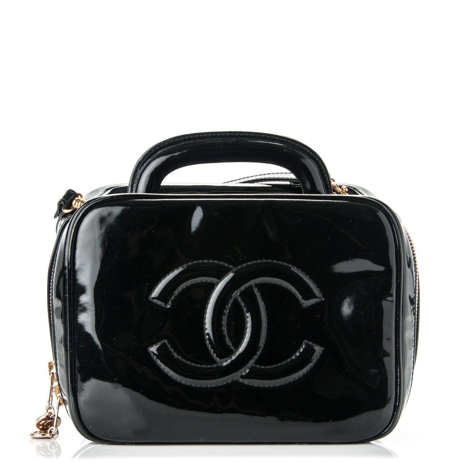 Chanel Patent Vanity Cosmetic Case Black 1 of 7