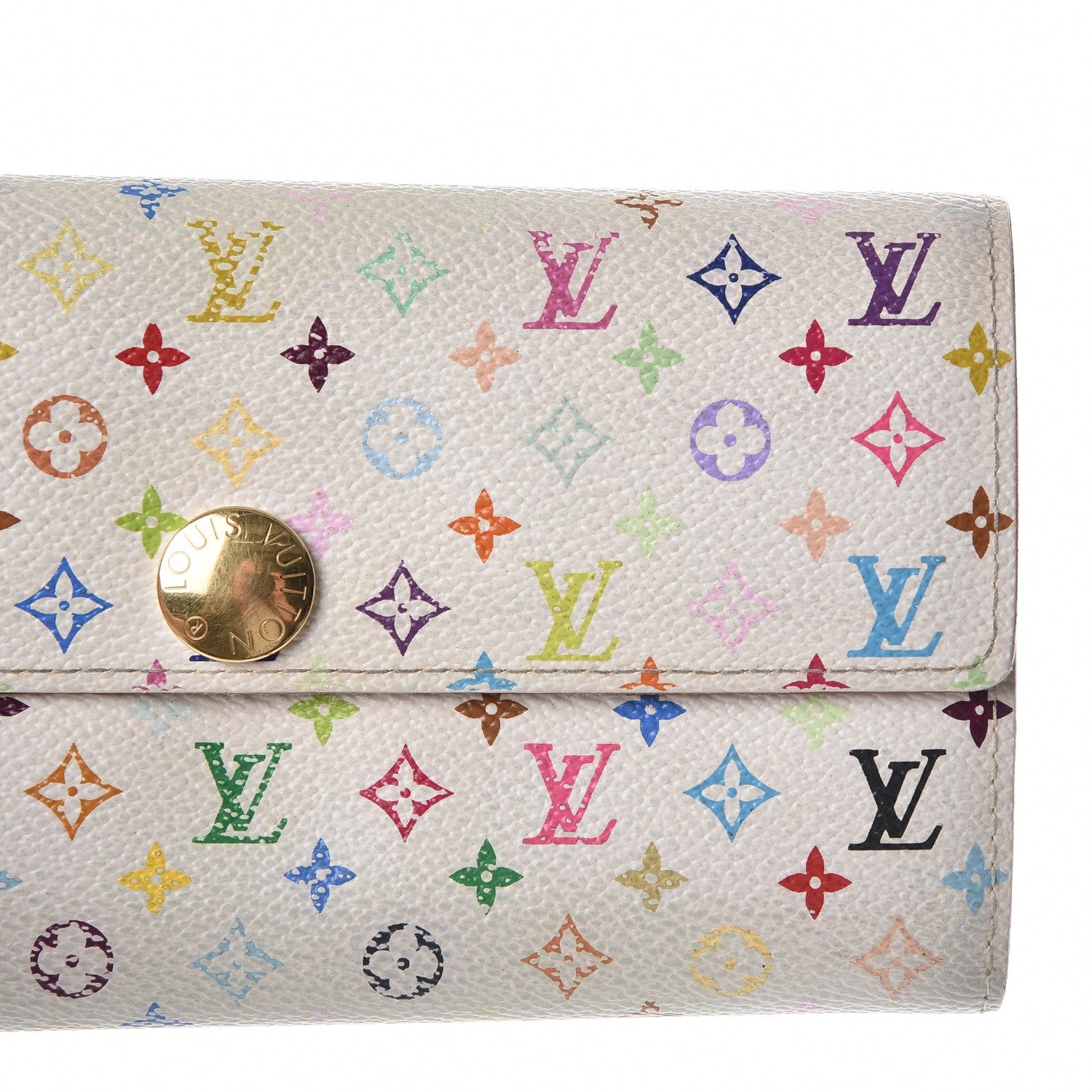 Louis Vuitton Monogram Multicolor Sarah Wallet White 8 of 18