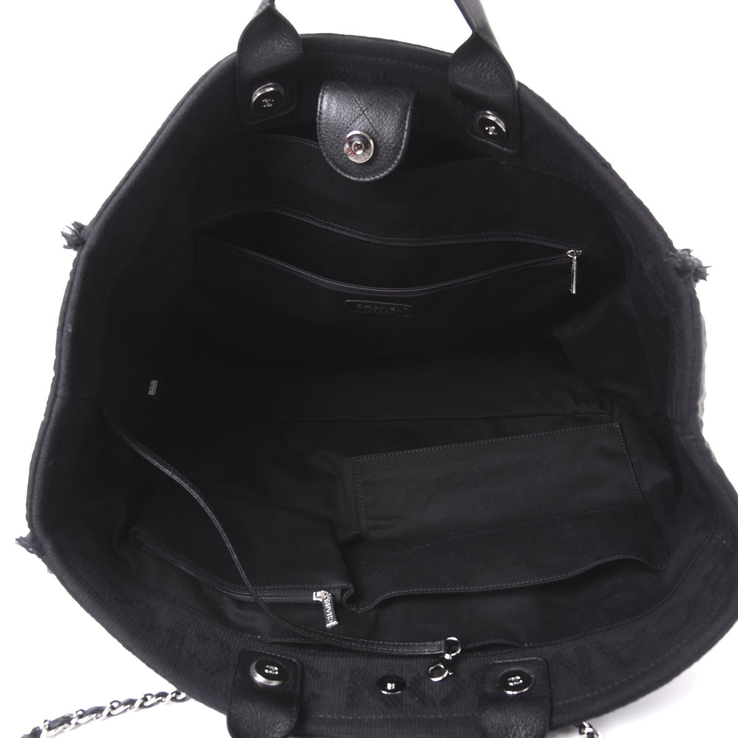 Chanel Canvas Extra Large Double Face Shopping Tote Black 4 of 12