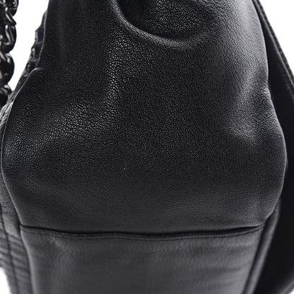 Chanel Metallic Goatskin Luxe Ligne Flap Black 11 of 11