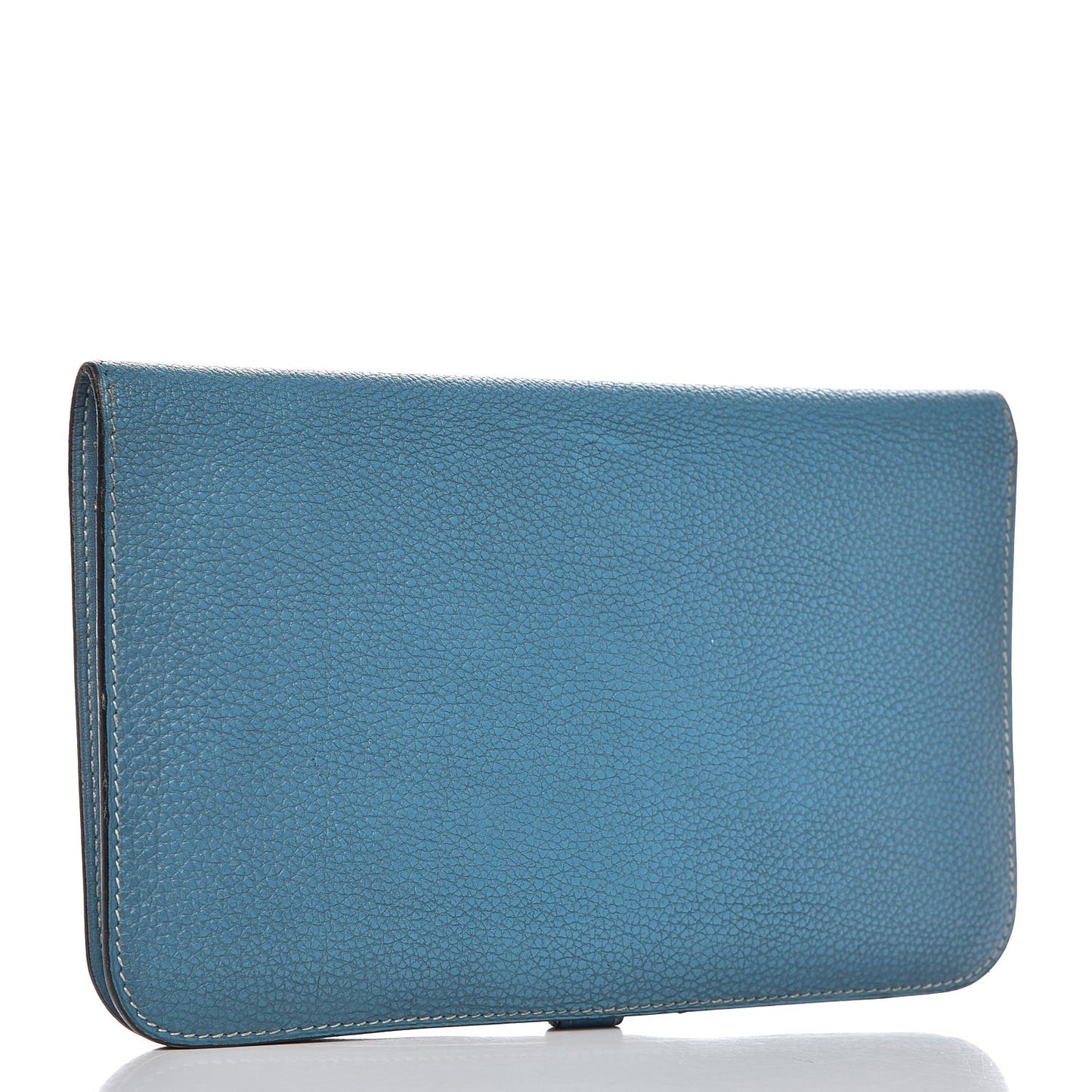 Togo Dogon Duo Wallet Blue Jean