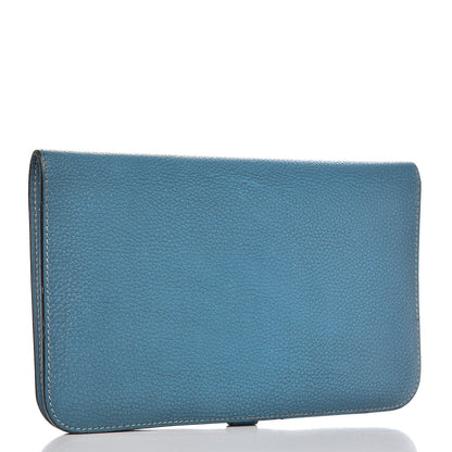 Hermes Togo Dogon Duo Wallet Blue Jean 4 of 10