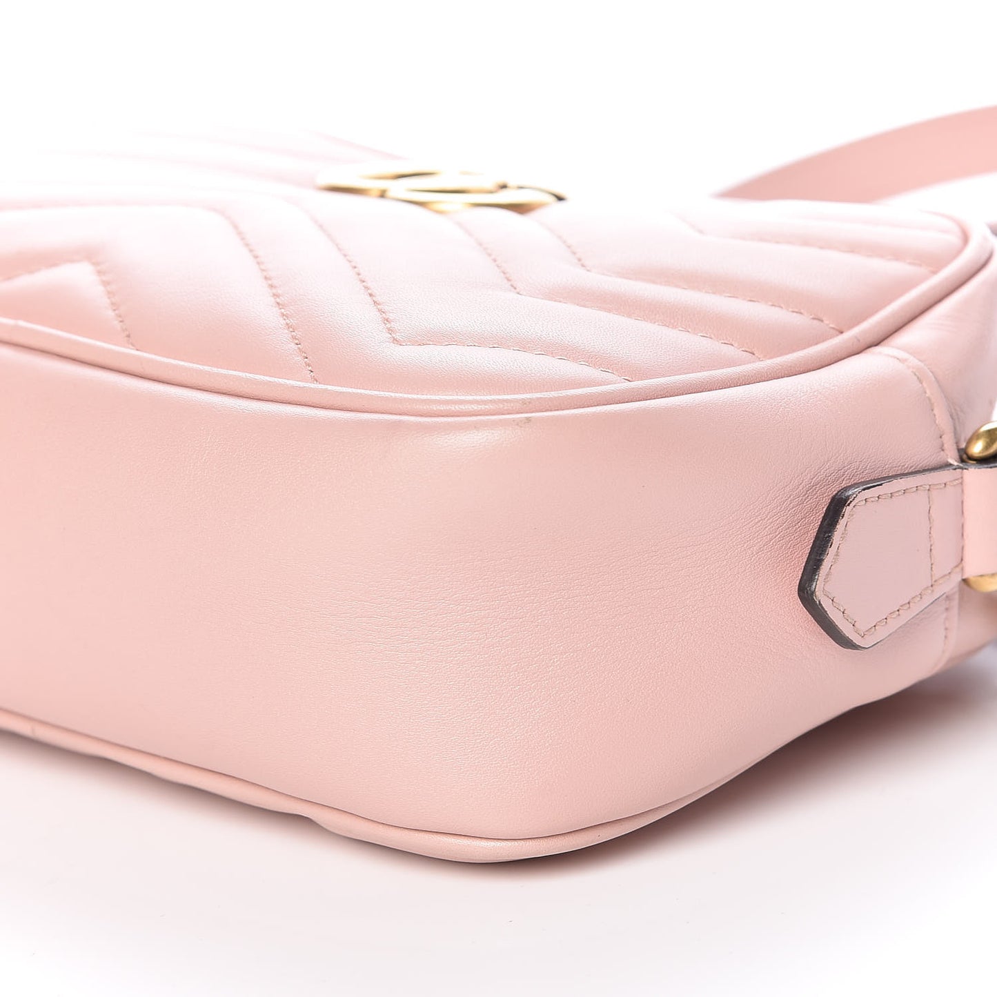 Calfskin Matelasse Mini GG Marmont Chain Shoulder Bag Perfect Pink