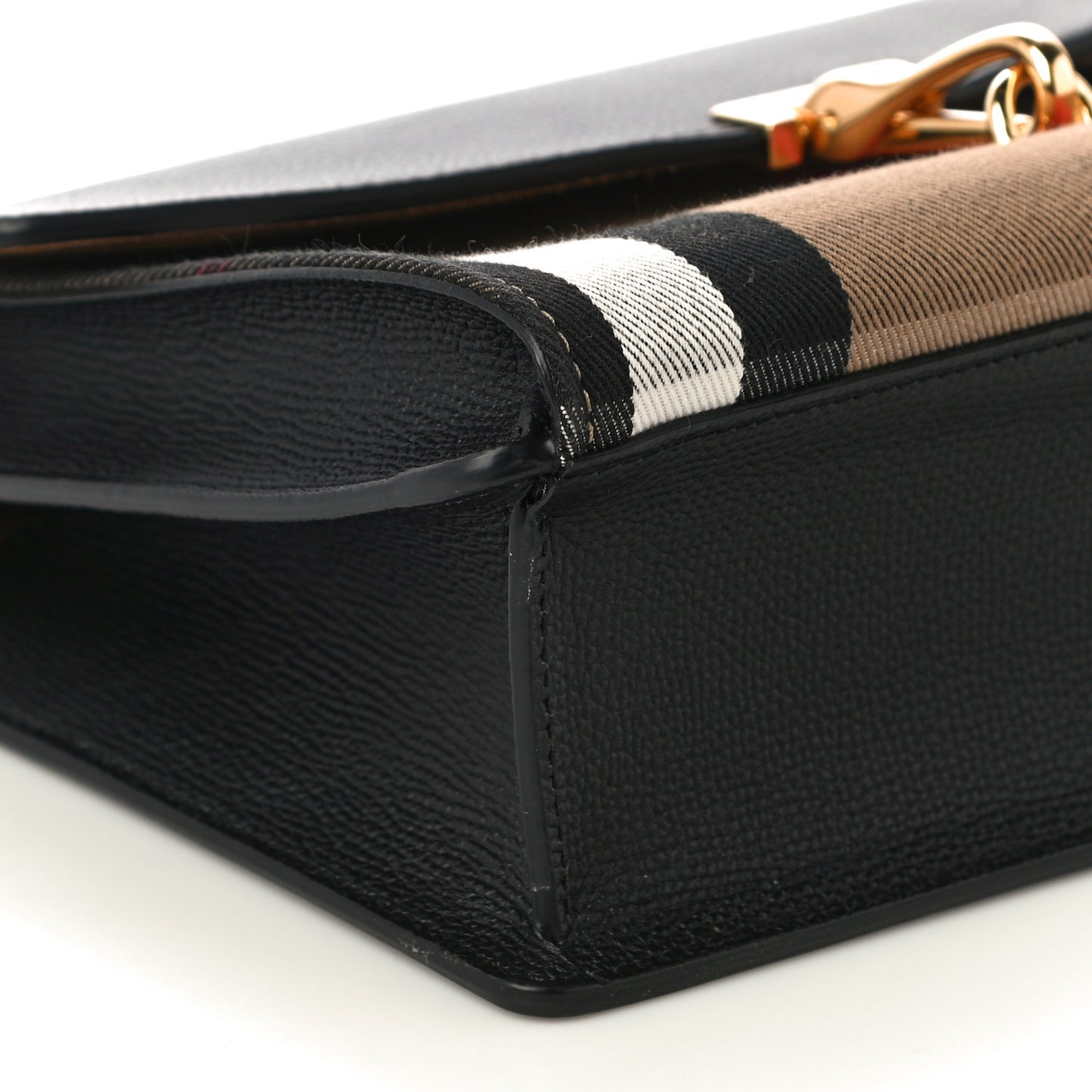 Derby Calfskin House Check Small Macken Crossbody Bag Black