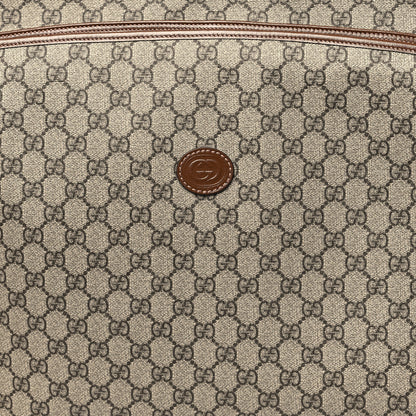 Gucci GG Supreme Monogram Azalea Calfskin Retro Interlocking G Hanger Garment Bag Beige Ebony Brown Sugar 8 of 11