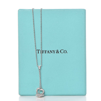 Tiffany Platinum Diamonds Heart Lariat Necklace 7 of 7