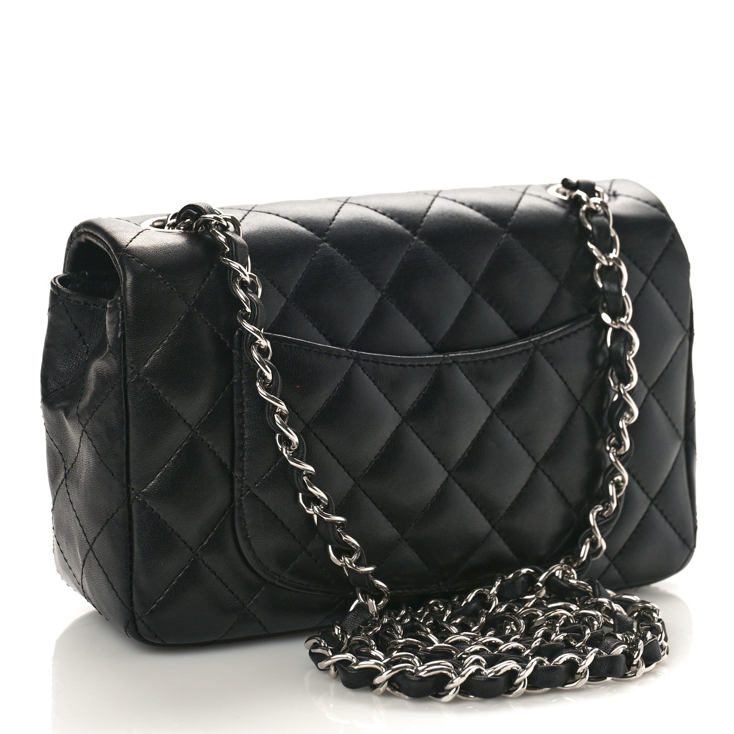 Chanel Lambskin Quilted Mini Rectangular Flap Black 2 of 10