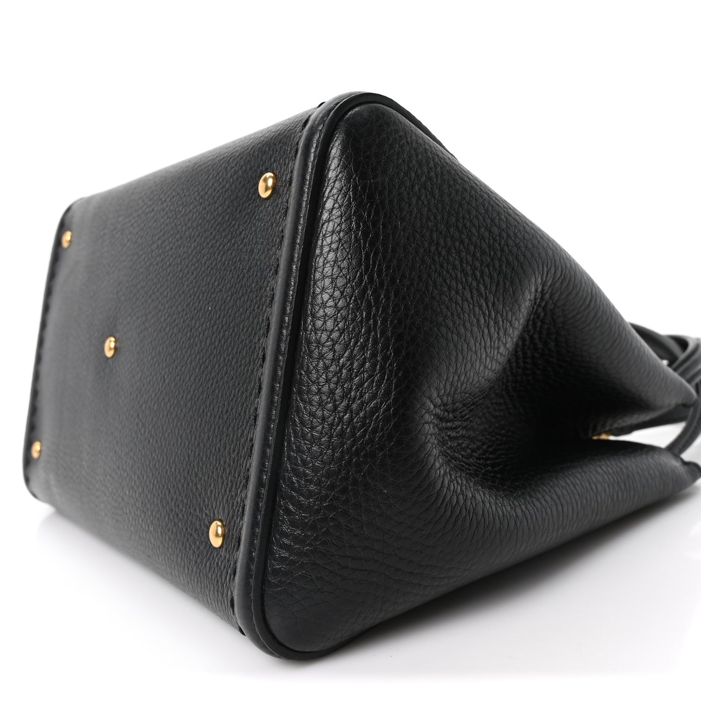 Soft Grainy Calfskin Alltime Medium Handbag Black