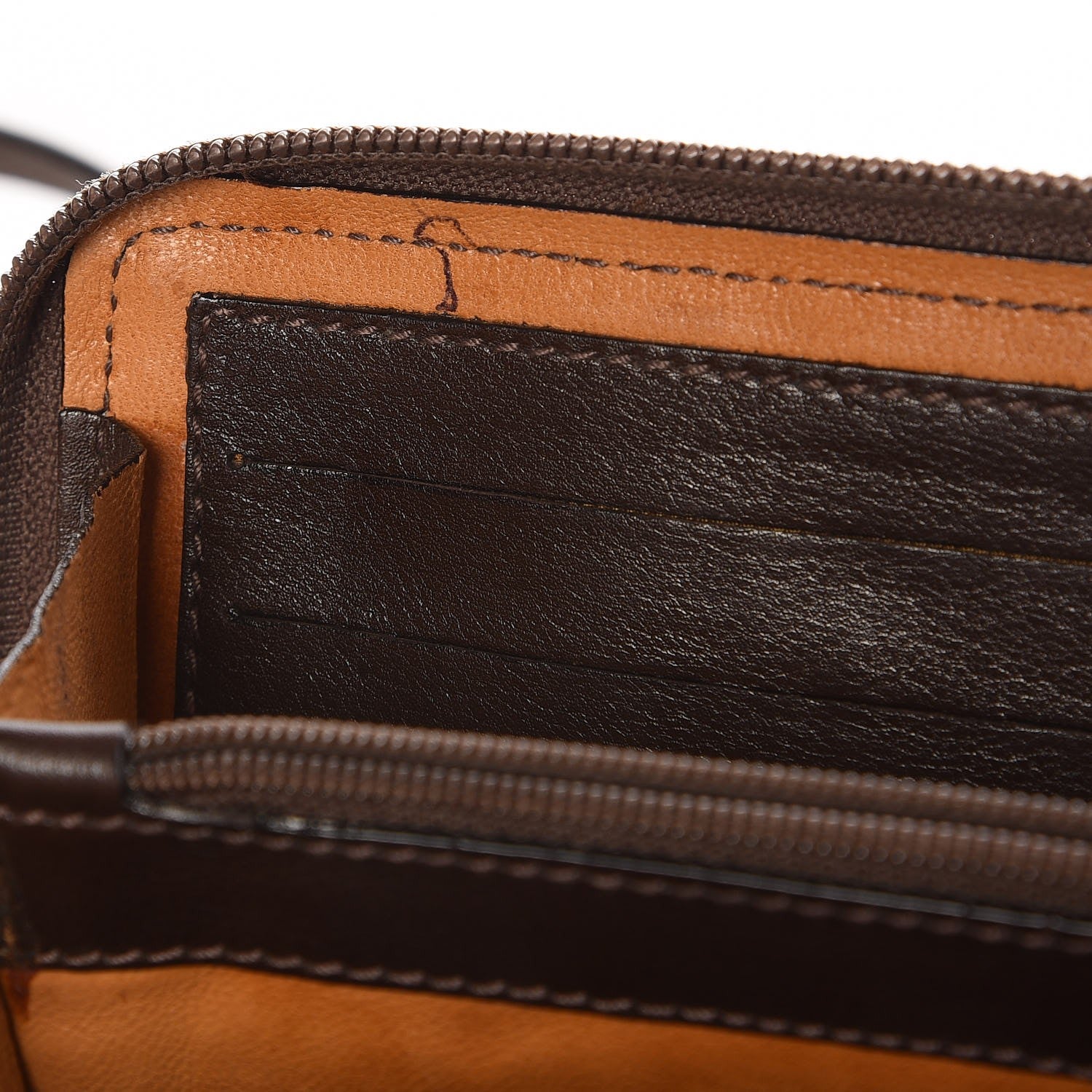 Gucci Calfskin Bamboo Handle Crossbody Wallet Brown 7 of 13