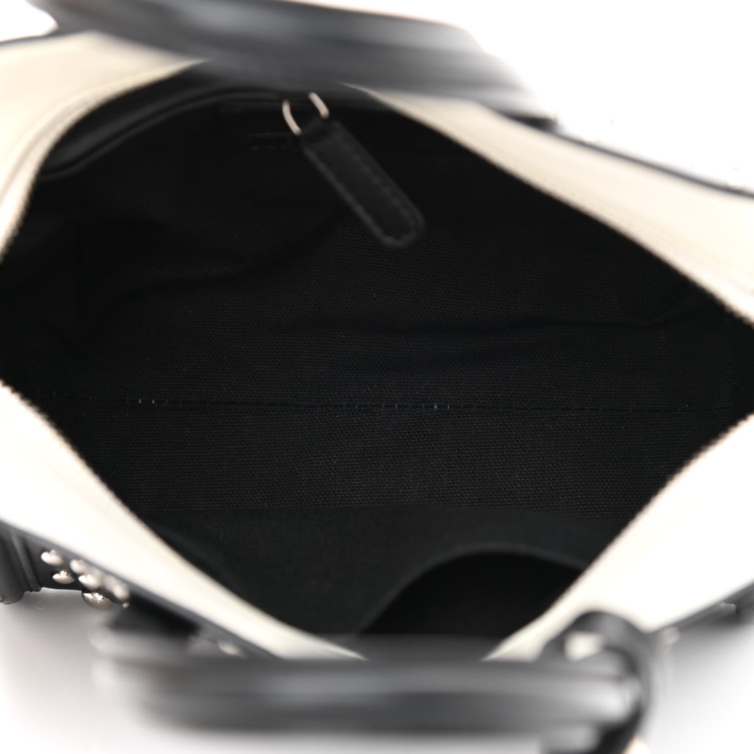 Alexander McQueen Calfskin Studded Mini Padlock Tote Black White 5 of 8